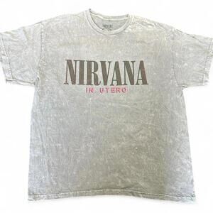 NIRVANA IN UTERO graphic tee, size XL.